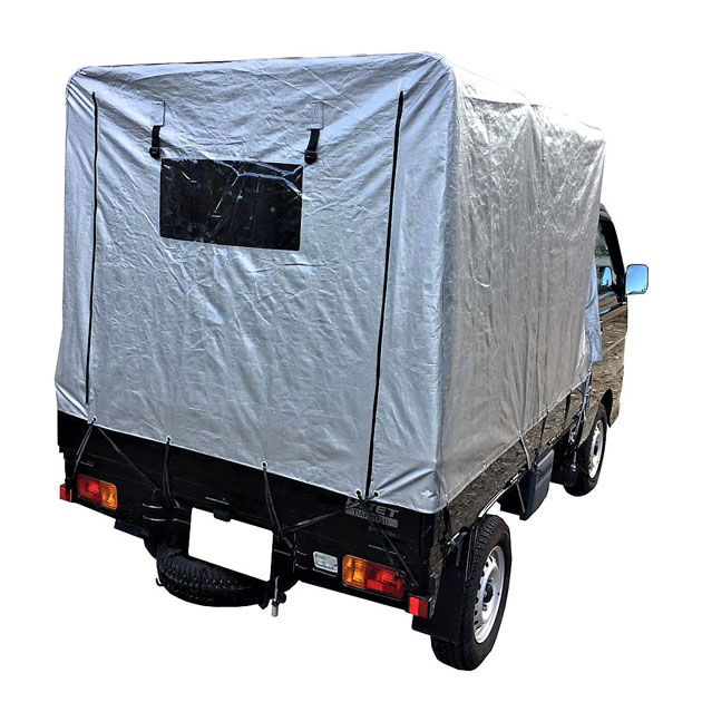 RV-2軽トラック荷台用 フレーム＆三開放幌 国産セット｜軽トラ幌