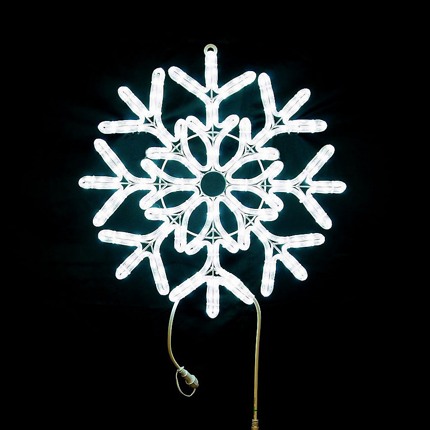 2Dモチーフ　ラウンドスノーフレーク 白 L2DM715-W