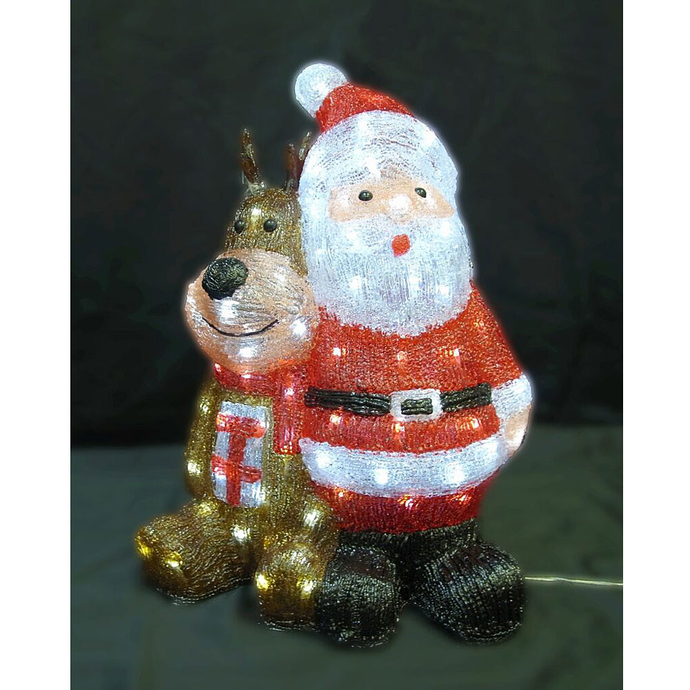 3Dモチーフ　サンタ&トナカイペア L3D805