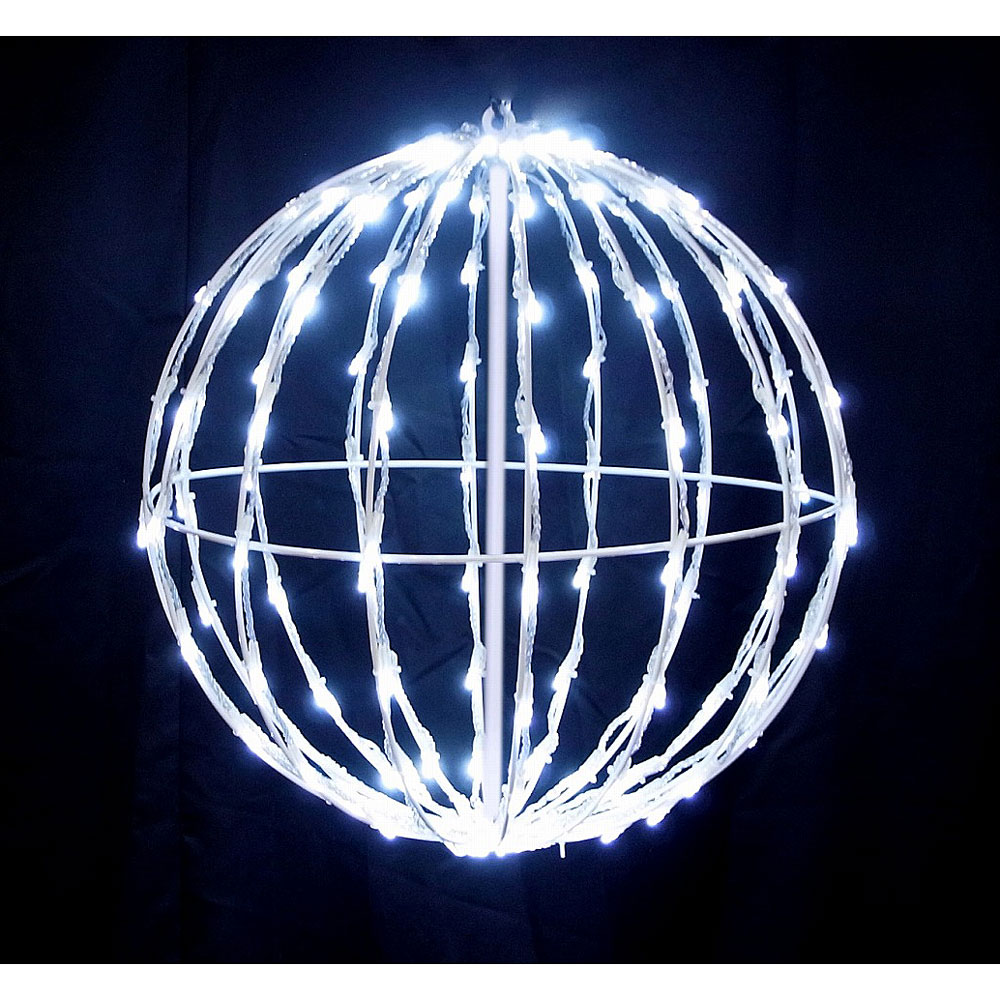 3Dモチーフ　ラインボール NEWバージョン 50cm 白 L3D908A-W