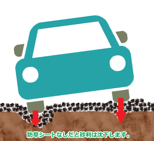 防草シートなし