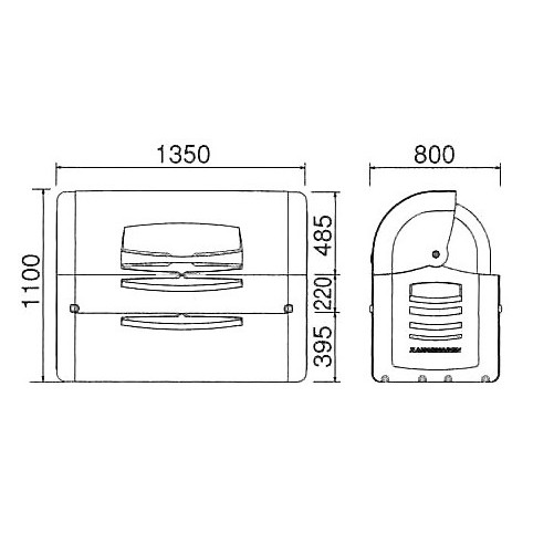 KAISUIMAREN】 カイスイマレン ジャンボペール ゴミ箱 850L PE-850