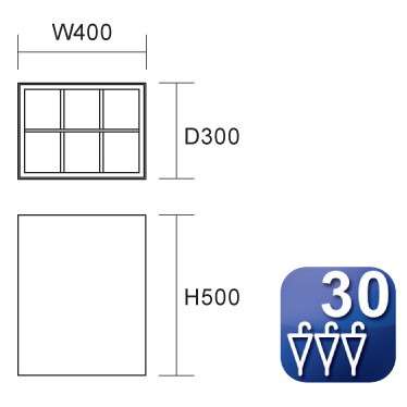 鍵無し傘立て アンブレラスタンド(小) 約30本用 ネオホワイト US-W-30